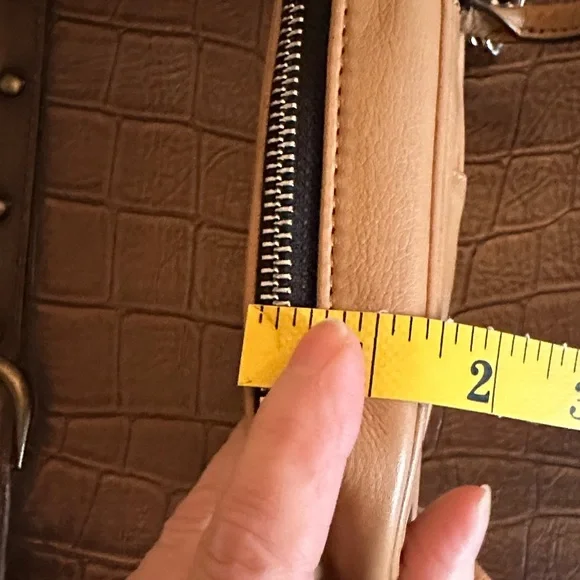 Aimee Kestenberg Tan Leather Bag with Silver Accents - Picture 5 of 7